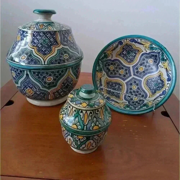  BOWL MOORISH HAND MADE ART DECORATIVE COLLECTIBLE VINTAGE - Picture 7 of 7